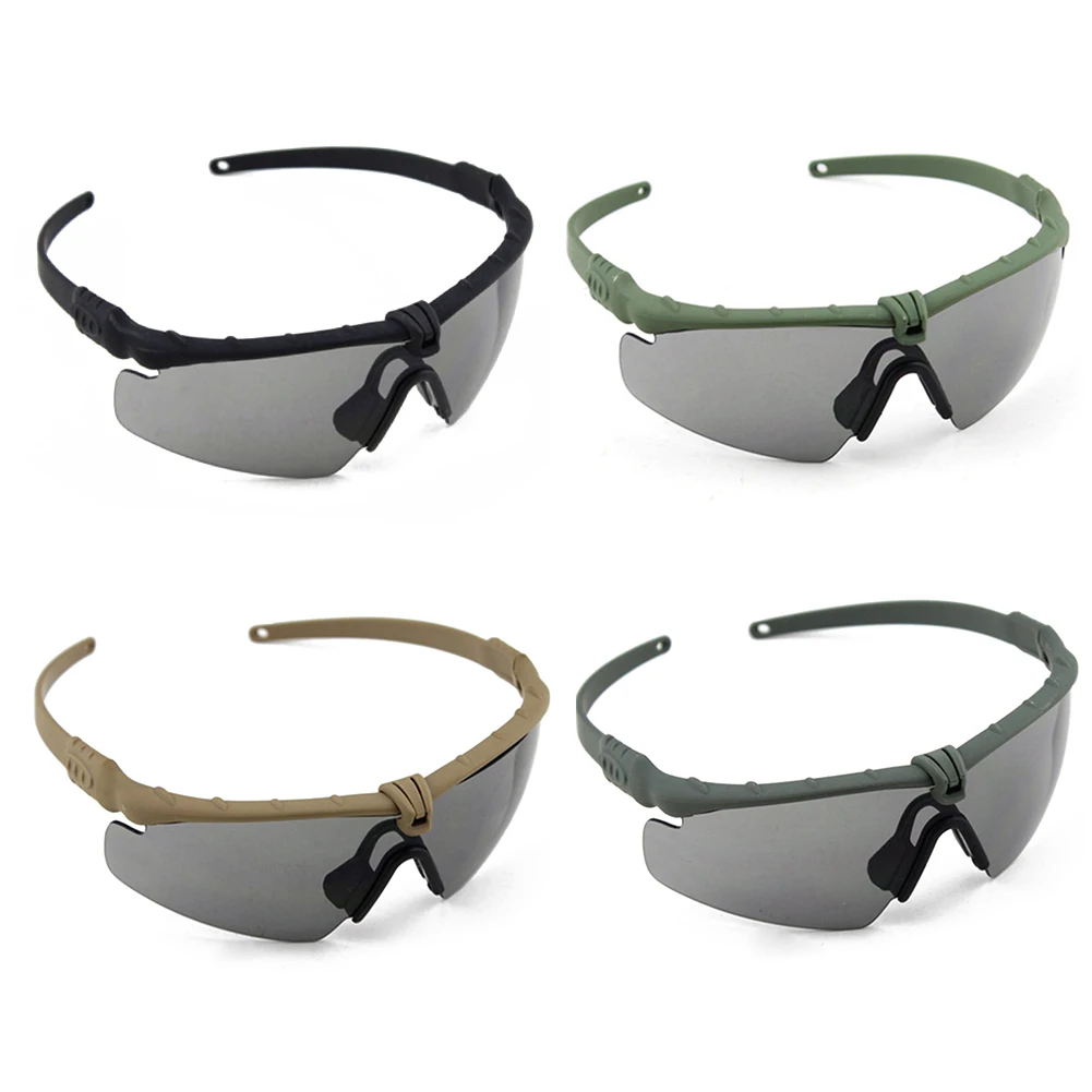 Военни Тактически Очила, слънчеви Очила, Бронирани Армейските Слънчеви Очила с 3 Лещи, Туристически Очила за Стрелба, Мотоциклетни Очила за Мъже и Жени