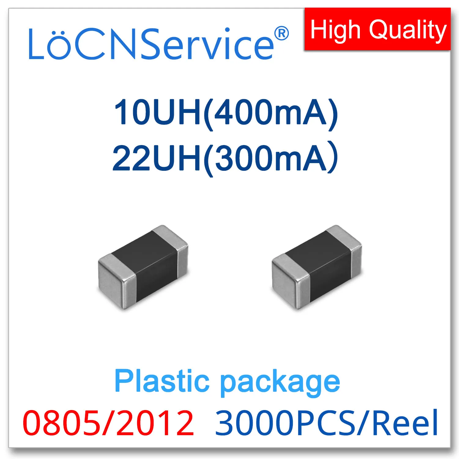 LoCNService 0805 2012 3000 бр 10% 10UH (400mA) 22UH (300mA) Пластмасови опаковки Многослойни Чипове Феритни индуктор Високо качество