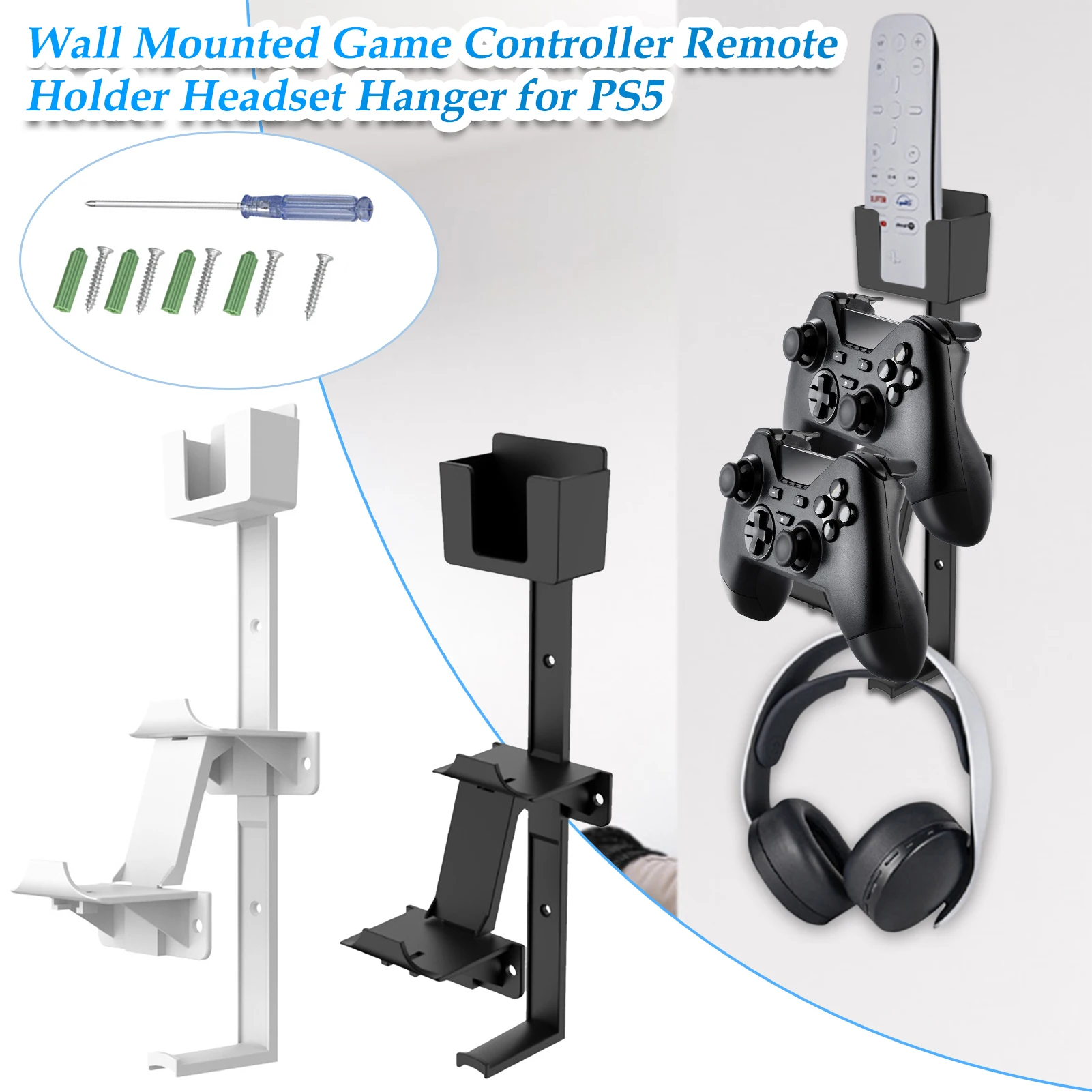 Многофункционален Държач Игрален Контролер, Гъвкави Стенни Поставки За Чашки, Скоба За Съхранение, Закачалка За PS5/PS4/xBox/Switch