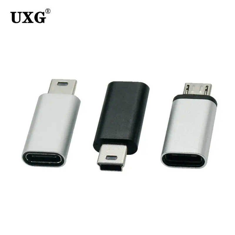 USB C към Mini USB Адаптер Тип C Женски на Mini Micro 5pin USB Конектор за GoPro MP3 Плейъри и Записващи устройства за Цифров Фотоапарат, GPS