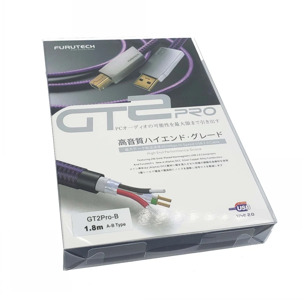 HI-FI FURUTECH GT2Pro-B USB Кабел КПР A-B Alpha Проводник на Медно-сребрист Дигитален висок клас от тип A до тип B /Япония