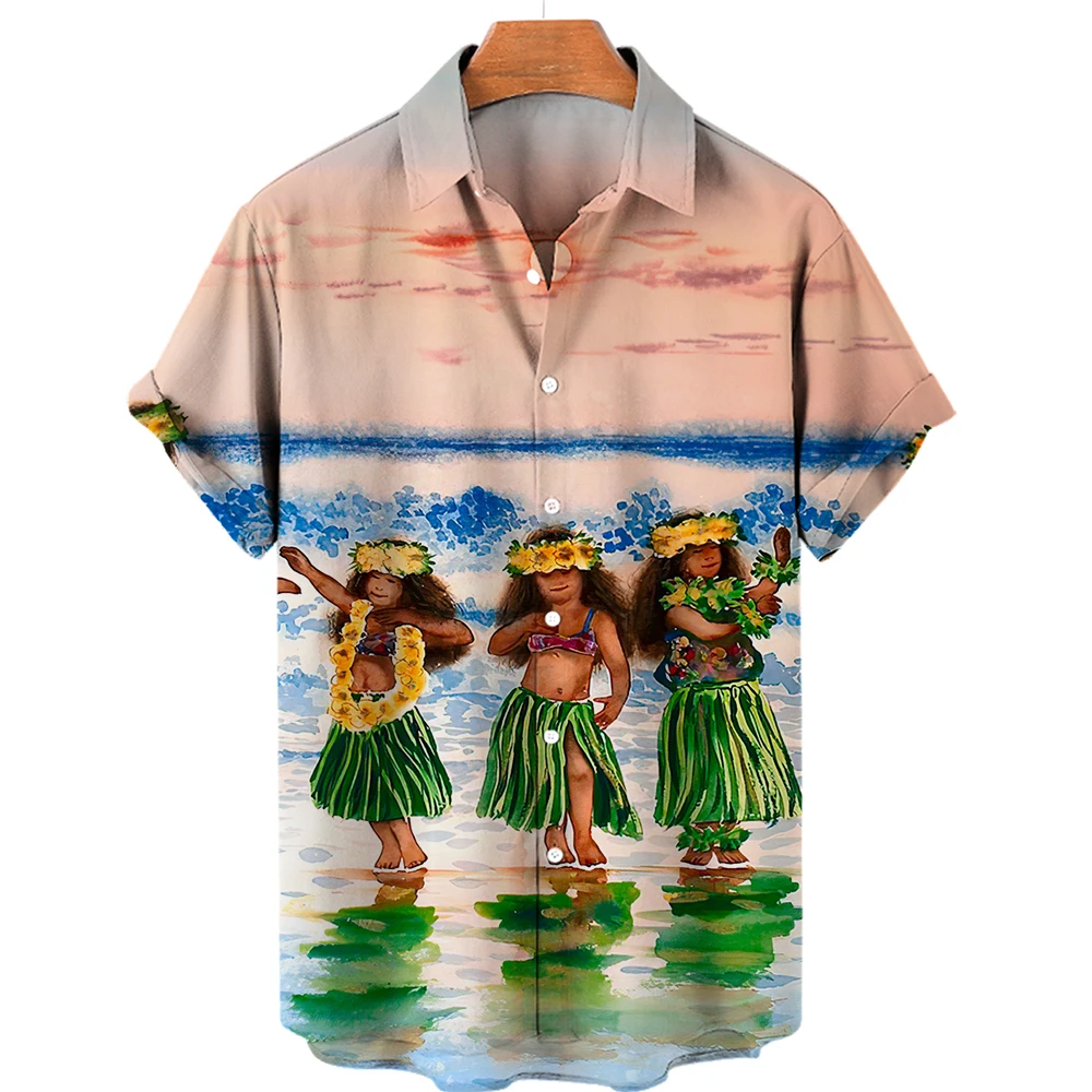 2022 Ризи в Хавайски стил, Мъжки Ризи с 3d Принтом, Ризи За Мъже, Плажна Градинска Дрехи, Ежедневни Блузи с Къс Ръкав, Мъжки Дрехи, Лято