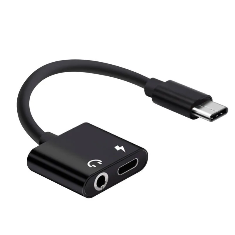 Тип C до 3.5 мм зарядно устройство 2 In1 Жак за слушалки, AUX Аудио Жак-USB C Cable адаптер