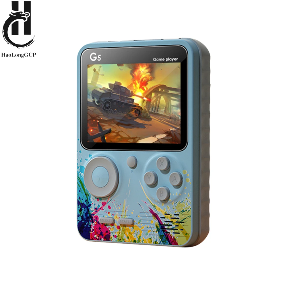 Macaron стил красива мини преносима игрова конзола G5 ретро видеоигри 3 инчов екран 500 безплатни игри, игри за поддръжка на TV-Out детски подарък