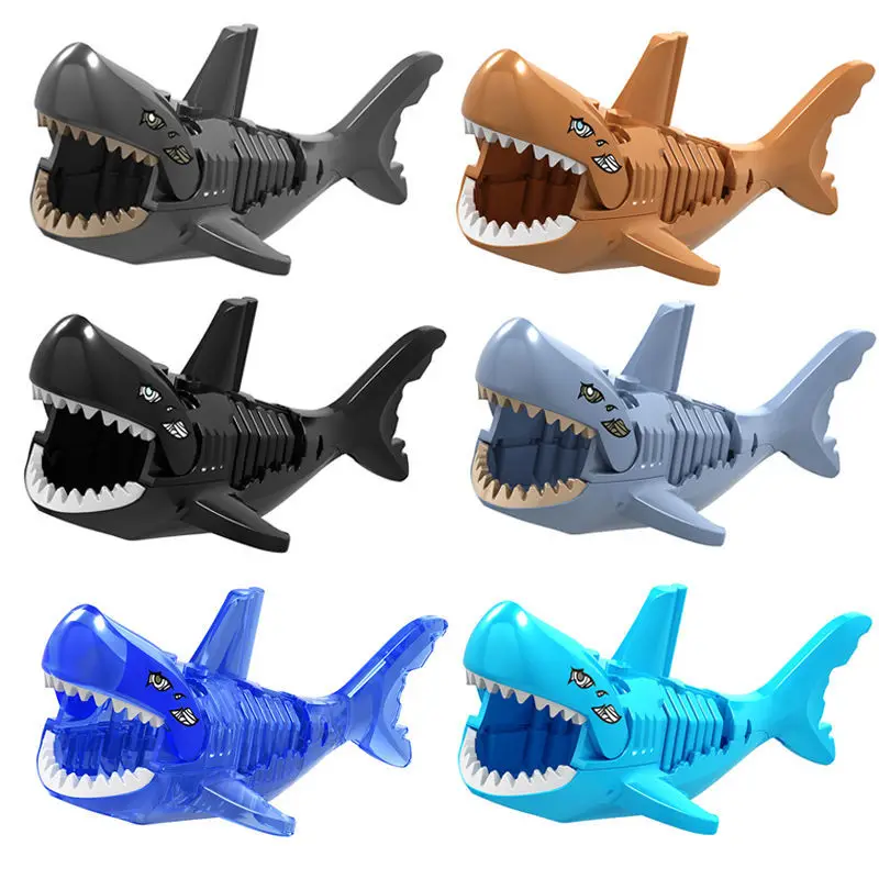 Съвместимост с фини частици градивен елемент на животно модел акули момче забавни играчки, чанти XL001-XL018