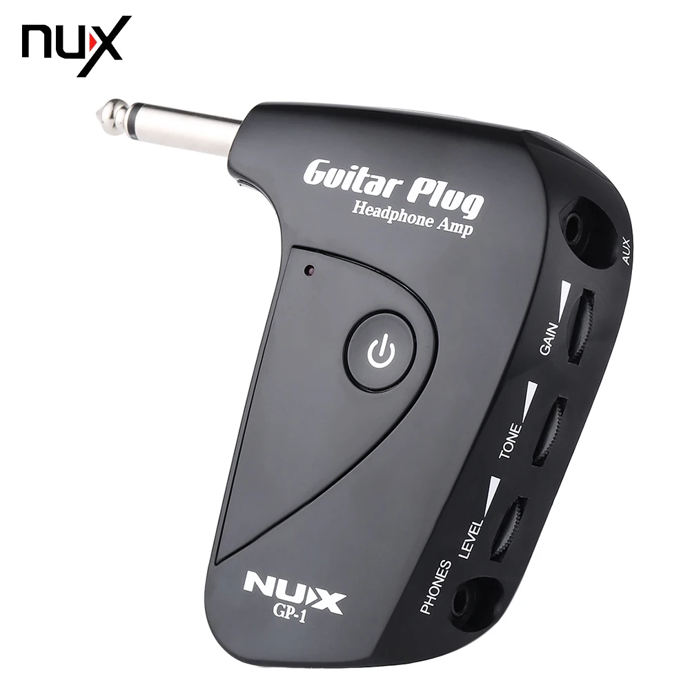 NUX Gp-1 Усилвател за електрическа китара с множество ефекти, Запушалка за тънкия китара педали, Усилвател за слушалки, Вградени Аксесоари с ефекта на изкривяване