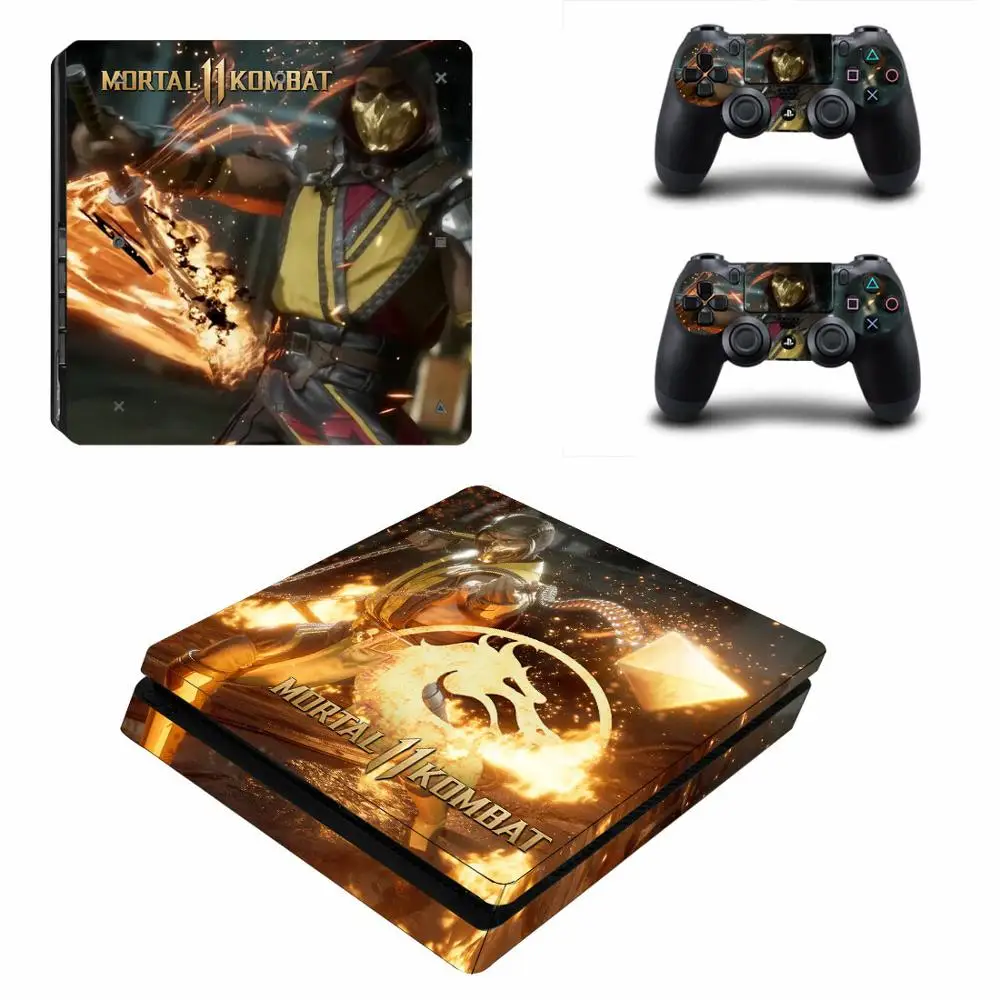 Mortal Kombat PS4 Тънки Етикети Play station 4 Етикети Върху Кожата Стикери За PlayStation 4 PS4 Тънка Конзола и Контролер, Винил Кожа